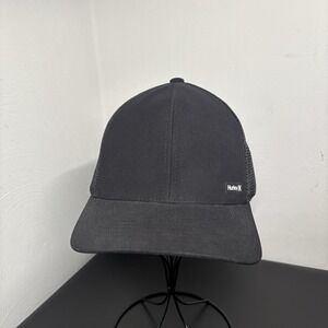 Hurley League Men's Offset Logo Mesh-Back‎ Adjustable Hat Black Ball Cap